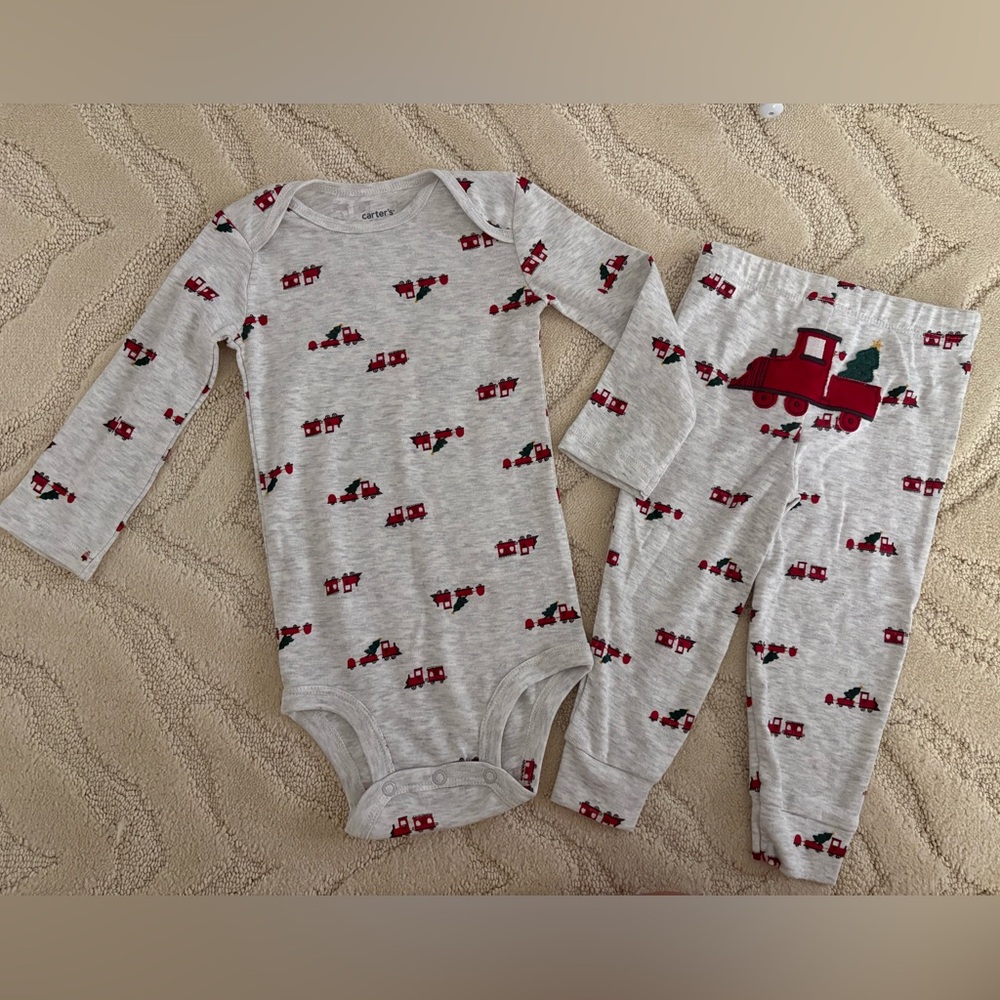 Carter's Christmas Train Matching Set
